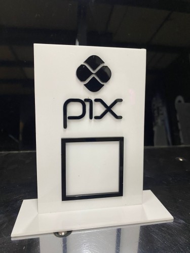 Totem de Mesa Pix 10x14cm com Base