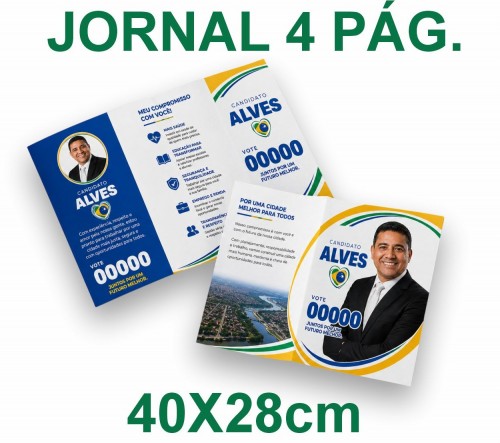 Jornal - 40x28cm - 75g - 4/4 - Eleição 