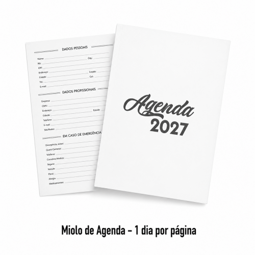 Miolo de Agenda - 1 dia por página