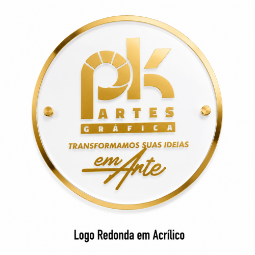 Logo Redonda Em Acrílico 90x90