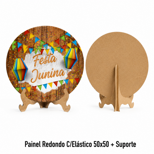 Painel Redondo CElástico 50x50 + Suporte