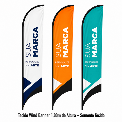 Tecido Wind Banner 1,80 altura - Somente Tecido
