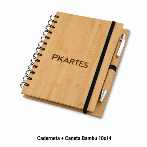 Caderneta + Caneta Bambu 10x14