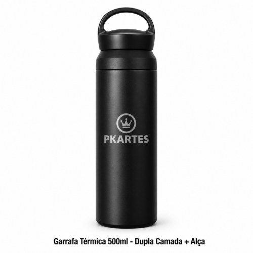 Garrafa Térmica 500ml - Dupla Camada + Alça 