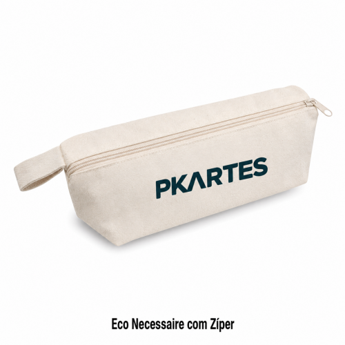 Eco Necessaire com Zíper - Algodão Cru
