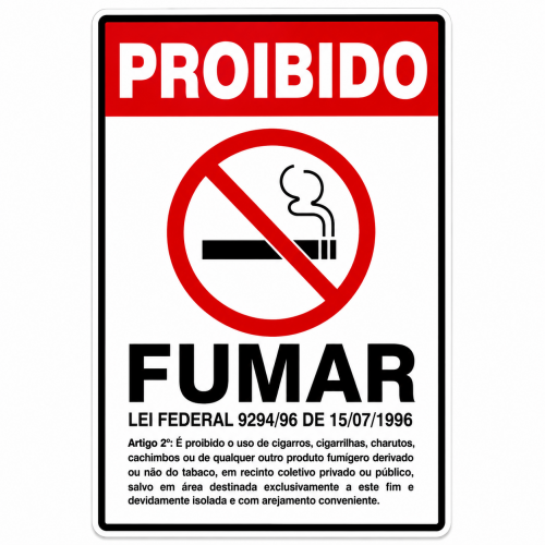 Adesivo Vinil Proibido Fumar - 20x30