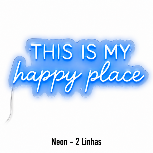 Frase em Neon - 120cm - 2 Linhas