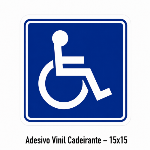 Adesivo Vinil Cadeirante - 15x15cm