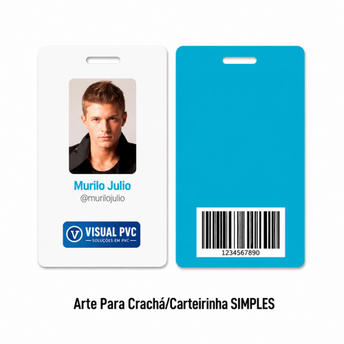 Arte Para Crachá/Carteirinha SIMPLES