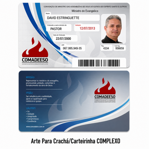 Arte Para Crachá/Carteirinha COMPLEXA