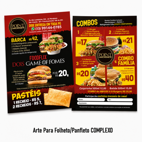 Arte Para Folheto/Panfleto COMPLEXA