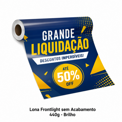 Lona - Frontlight - Sem Acabamento - 440g - Brilho