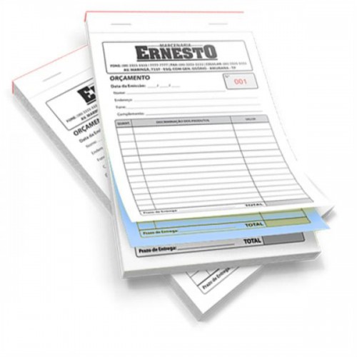 Blocos 20x30cm - 2 vias - 50x2 - com 100 folhas 