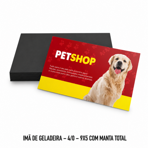 Imã de Geladeira - 4/0 - 9x5 com manta total