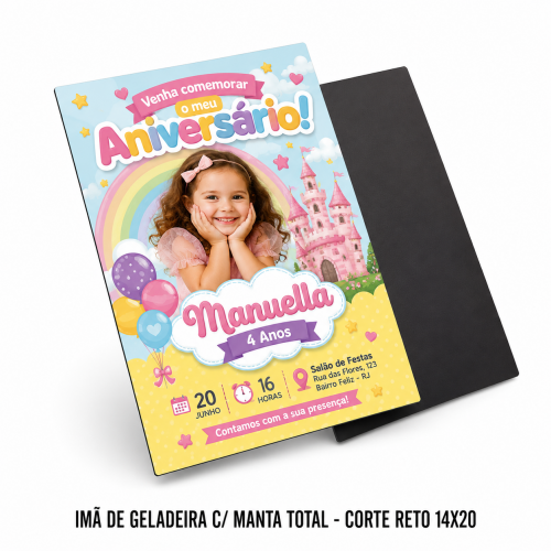 Imã de Geladeira C/Manta Total corte reto 14x20 