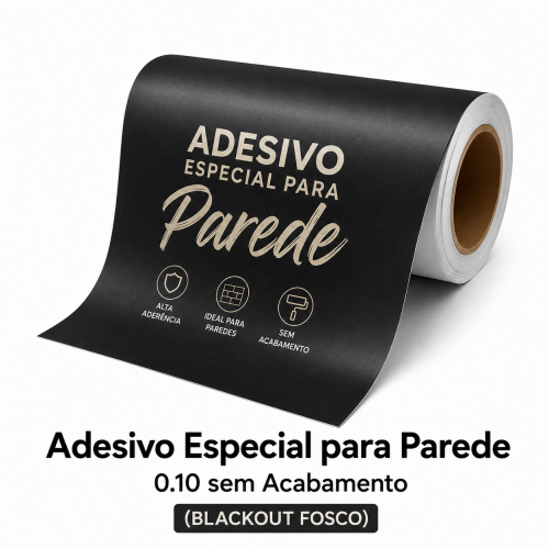 Adesivo Especial para Parede 0.10 sem Acabamento (BLACKOUT FOSCO) 