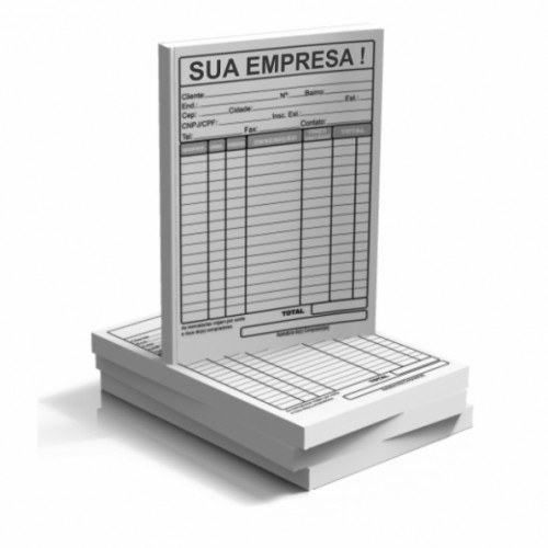 Blocos 10x14cm - 1 via - com 100 folhas brancas