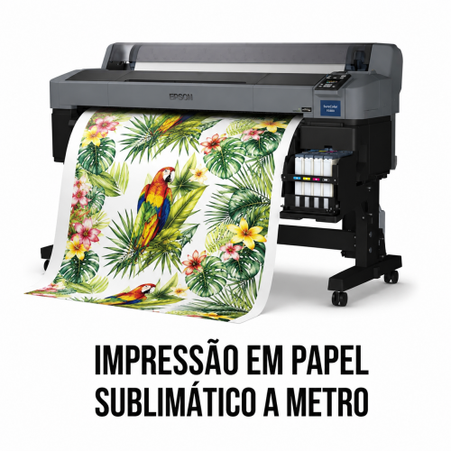 IMPRESSÃO EM PAPEL SUBLIMÁTICO A METRO