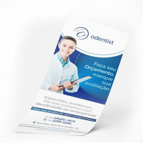 Panfleto - Couchê - 80gr - 9x20 - 4/0 