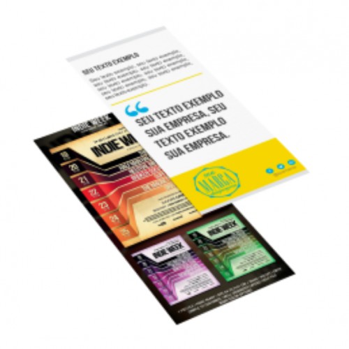 Panfleto - Couchê - 80gr - 9x20 - 4/4
