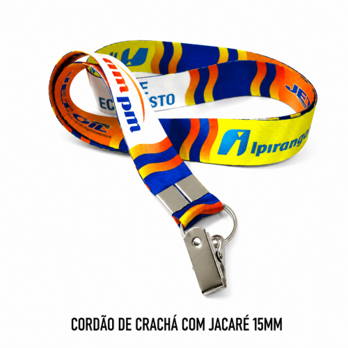 Cordão de Crachá com Jacaré 15mm