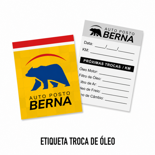 Etiqueta Troca de Óleo 