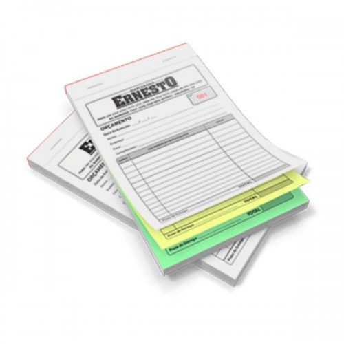 Blocos 10x14cm - 3 vias - 50x3 - com 150 folhas 