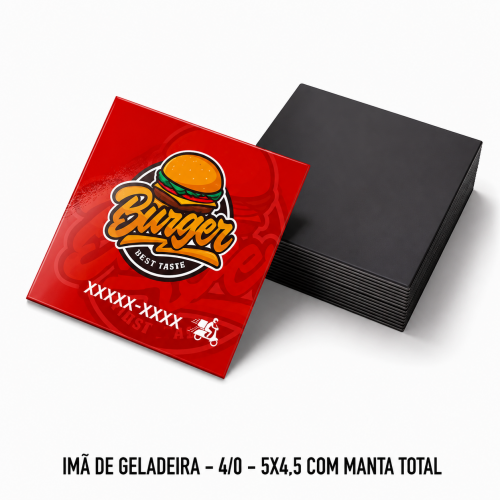Imã de Geladeira - 4/0 - 5x4,5 com manta total 
