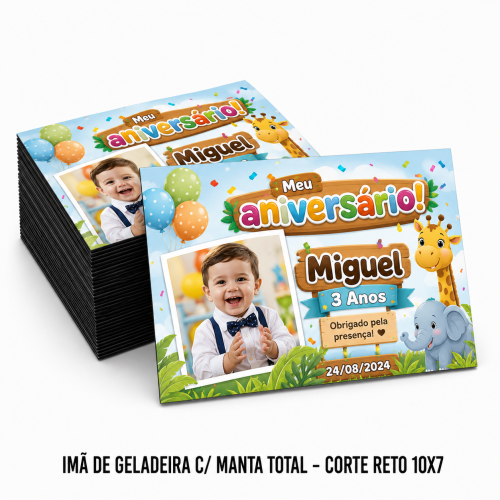 Imã de Geladeira C/Manta Total - Corte reto 10x7 