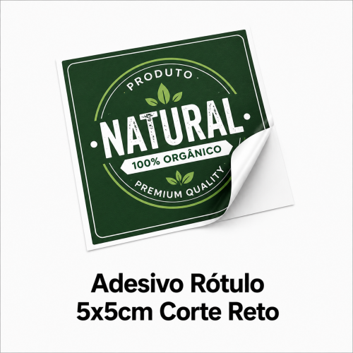 Adesivo Rótulo 5x5cm corte reto