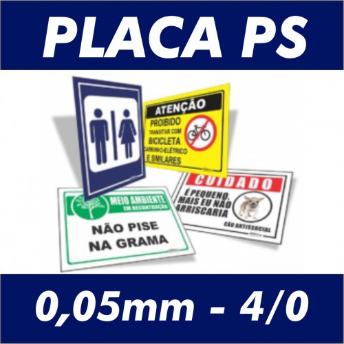 PS 0,05mm Adesivado 4/0