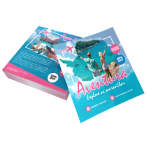 Panfleto - Couchê - 80gr - 18x20 - 4/4