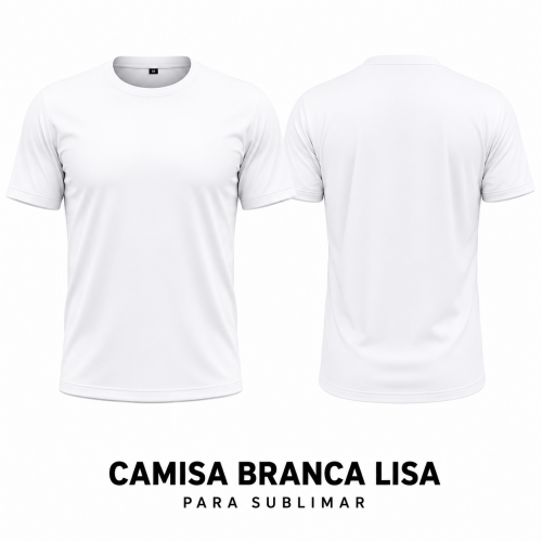CAMISA BRANCA LISA PARA SUBLIMAR.