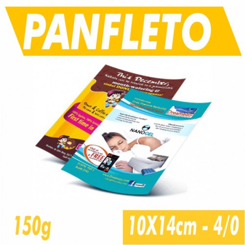 Panfleto 150gr - 10x14 - 4/0