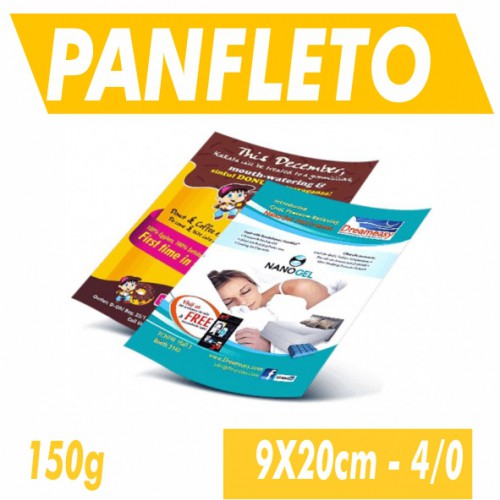 Panfleto 150gr - 9x20 - 4/0