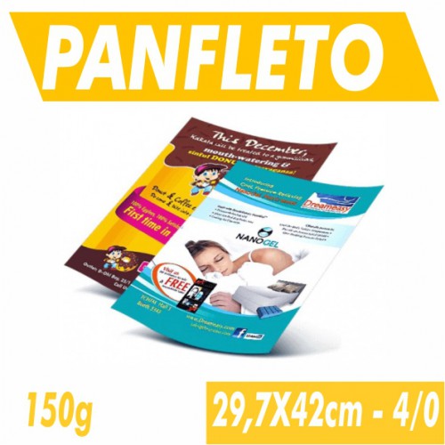 Panfleto 150gr - 29,7x42 - 4/0