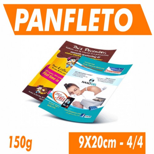 Panfleto 150gr - 9x20 - 4/4