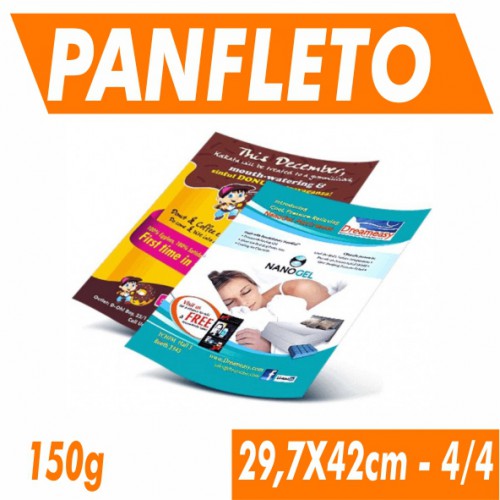 Panfleto 150gr - 29,7x42 - 4/4