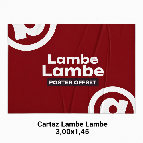 Cartaz - Lambe Lambe - 3,00x1,45