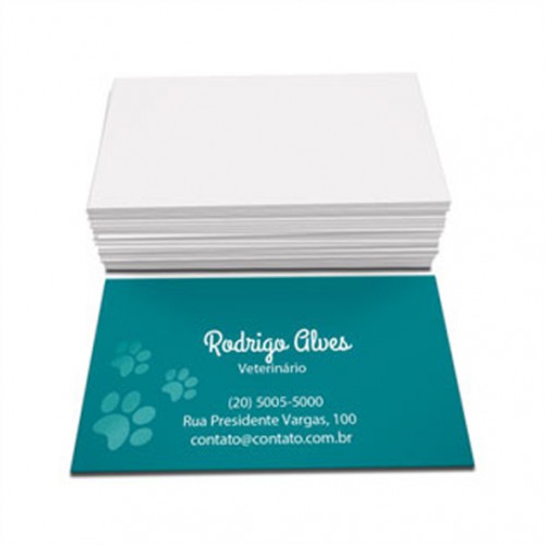 Cartão de Visita 250g 4/0 - BAIXA TIRAGEM