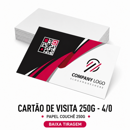 Cartão de Visita 250g 4/0 - BAIXA TIRAGEM