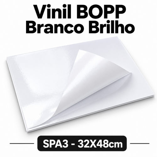 Vinil BOPP Branco Brilho