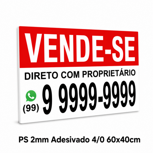 PS 2mm Adesivado 4/0 60x40cm