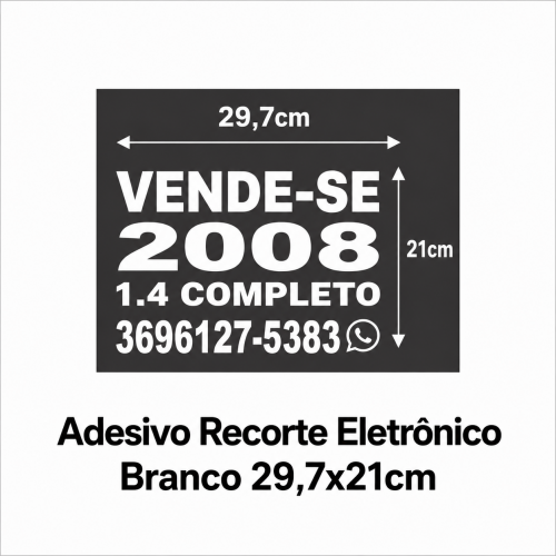 Adesivo Recorte Eletrônico Branco 29,7x21cm