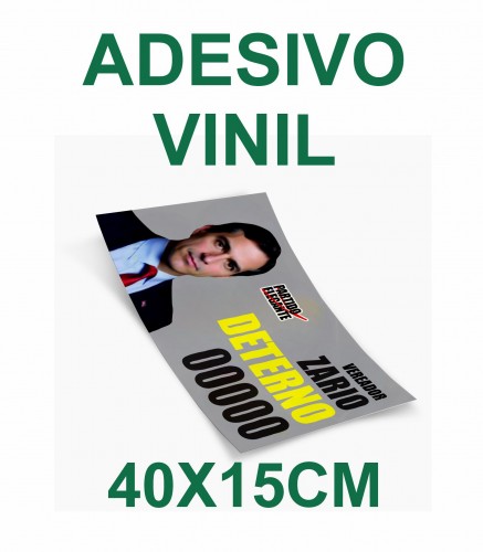 Adesivo Vinil Parachoque - 40x15cm - Eleição