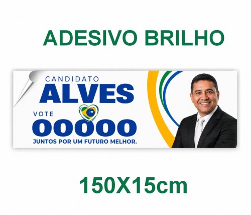 Adesivo Vinil Testeira - 1,50x15cm - Eleição  