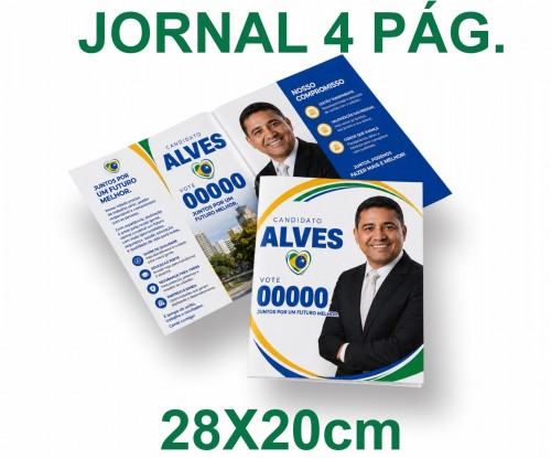Jornal - 28x20cm - 75g - 4/4 - Eleição 