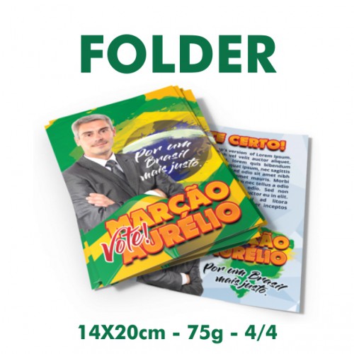 Folder - 14x20cm - 75g - 4/4 - Eleição 