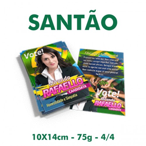 Santão - 10x14cm - 75g - 4/4 - Eleição