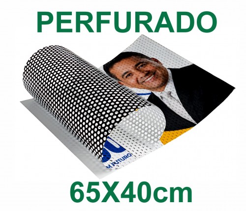 Adesivo Perfurado - 65x40cm - Eleição